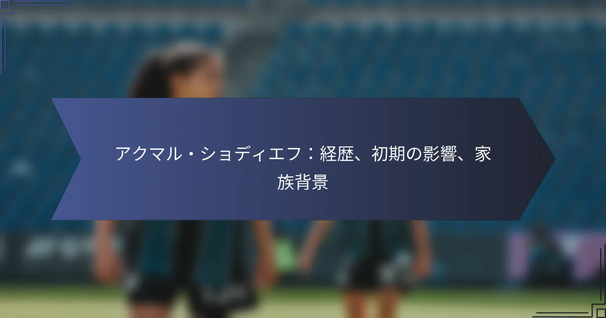 アクマル・ショディエフ：経歴、初期の影響、家族背景