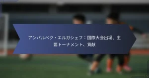 アンバルベク・エルガシェフ：国際大会出場、主要トーナメント、貢献