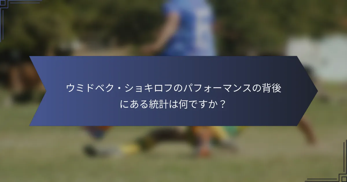 ウミドベク・ショキロフのパフォーマンスの背後にある統計は何ですか？